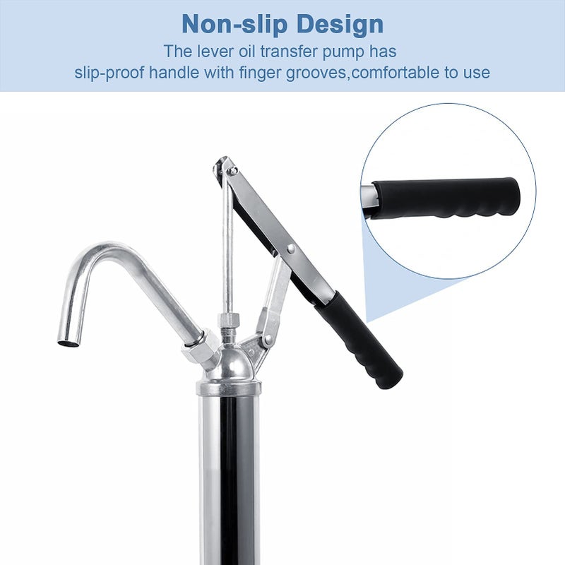 Ejoyous Lever-action Pump Cast Iron Lever Pump Transfer Fuel Hand Pump Oil 55 Gallon Drum for Pumping, Kerosene, Engine Oil, Hydraulic Oil etc - Image 3